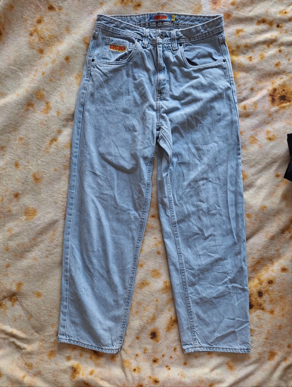 Empyre Relaxed Fit Skate Jeans Light Wash Baggy Y2K Unisex Sz 30x28 ZU0572